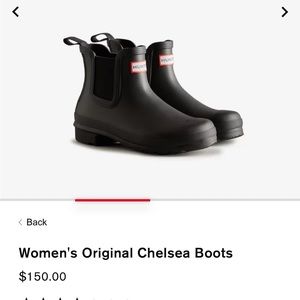 Hunter Women’s Original Chelsea Boot. Size 7.
